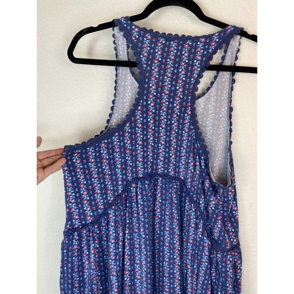 Matilda Jane women's medium‎ blue floral beyond the horizon tank racer back - Picture 6 of 6